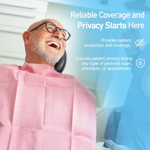 Image of Dynarex Disposable Drape Sheets - 40 inch x 48 inch (Case of 100), Mauve, 2-Ply Tissue Paper for Patient Privacy, Exams, and Procedures