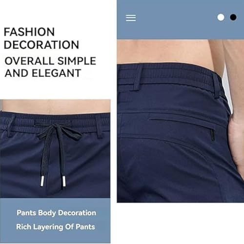 Meshirons - Ice Silk Mesh Panel Casual Pants, Mens Pants Comfort Tailored for Men Over 55, Quick Drying Pockets Breathable4