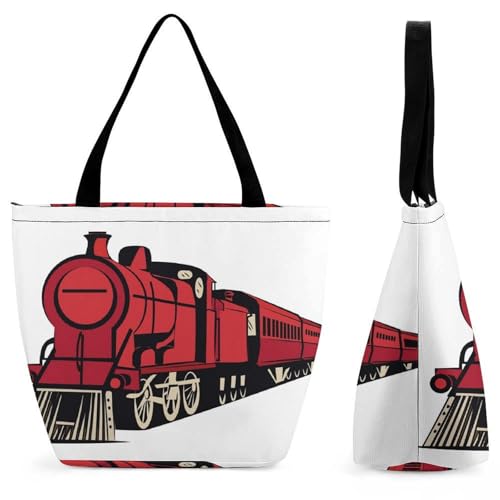 Sac de shopping train rouge spacieux contre le manque de place en voyage