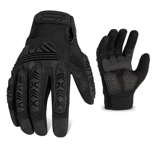 ✅ 10 Best Anti Vibration Gloves 10 RIGWARL Impact Gloves for Men Women with TPR Protector, Anti Vibration Heavy Duty Work Gloves with Firm Grip, Wear Resistant Mechanic Work Gloves for Gardening Construction Warehouse