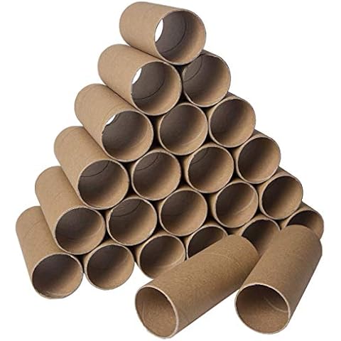 30 Pack Craft Rolls - Thick Cardboard Tubes for Crafts - Round Cardboard Tubes - Cardboard Tubes For Crafts - Craft Tubes - Craft Round Tubes - Paper Tube for Crafts - 1.57 x 3.9 inches - Brown Cover