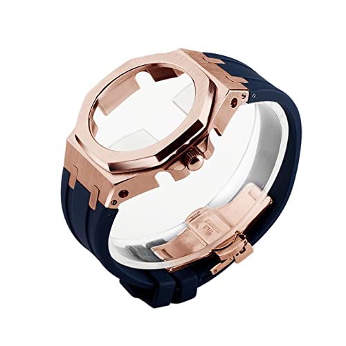 Bracelet de montre en caoutchouc fluoré GA-2100 et lunette métal mod