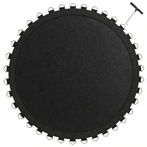 EUPXRHY Toile Trampoline, Tapis De Saut De Rechange pour Trampoline Exterieur Ø 305/366/427/488cm, Coudre 8 Fois Tapis Trampoline, Résistant à l'eau,...
