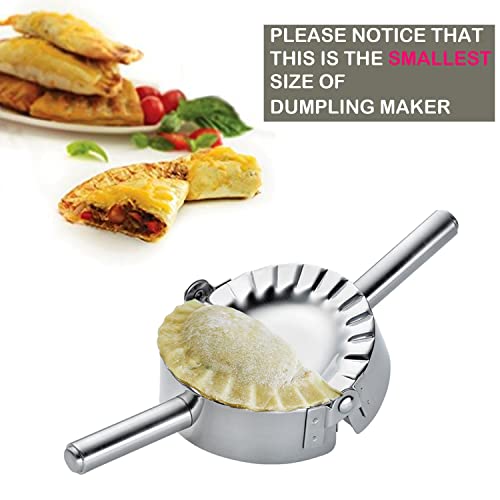 KAYCROWN 3.25 Inch Empanada Press, Stainless Steel Dumpling Maker Dough Cutter Dumpling Mold for Empanada, Dumpling, Ravioli, Pierogi, Turnovers, Calzone (S: 3 1/4 inch)