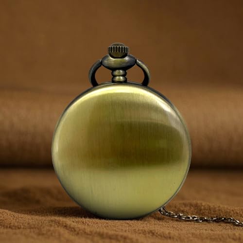 Image of BOSHIYA Smooth Quartz Pocket Watches for Men Classic Arabic Digital Luminous Dial & Day Date Pocket Watch with Chain Christmas Graduation Birthday Gifts