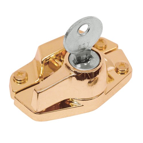 Prime-Line Keyed Sash Lock Polished Brass