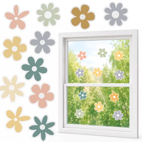 Image of 35 x Little Daisies Stickers, Cute Flower Stickers, Laptop Stickers, Water Bottle Stickers, Phone Flower Sticker, Aesthetic Stickers, Vinyl Stickers Daisy Sticker Pack, 2 inches (Multicolor)