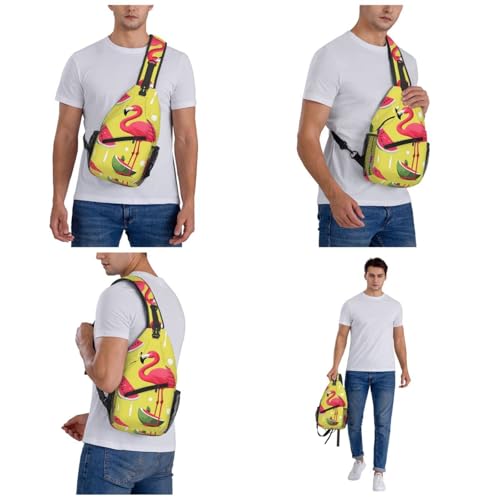 Bolso Sling para Hombre y Mujer Negro de Poliéster miniatura 6