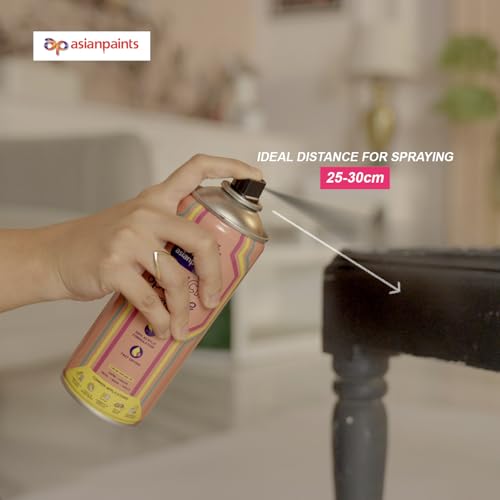 Image of Asian Paints ezyCR8 Apcolite DIY Spray Paint - Smoke Grey - 400ml | 100% Acrylic | Multi-Surface Use: Metal, Wood & Walls