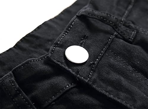 Men's Lightweight Regular Fit Jean Vintage Stretch Distressed Jean Pants Classic Straight Leg Washed Denim Jeans3