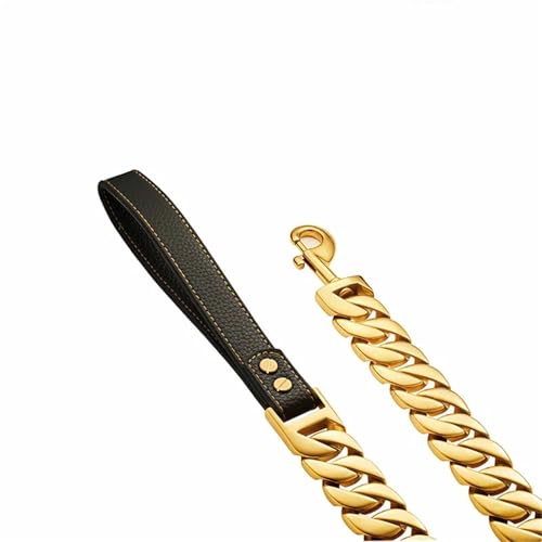 Laisse chaîne pour chien en acier inoxydable argent 32mm robuste - 5