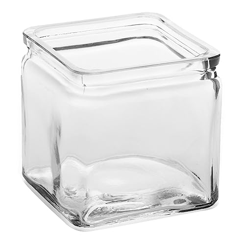 American Metalcraft GJ24 Glass Jar, Square, 24 oz.