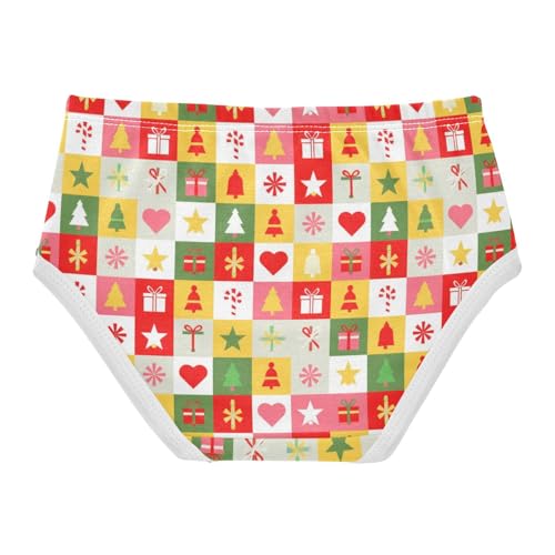 Joisal Cartoon Toddlers Underwear Floral 2t Cotton Panties Little Girl Geometric Christmas Squares Undies Kids Briefs2