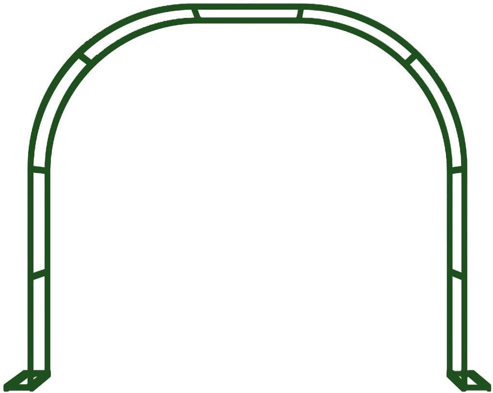 Pergola de jardin en métal vert hauteur 220 cm avec treillis réglable