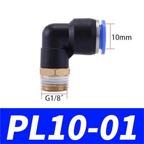 Conector rápido neumático PL10-01 de codo con rosca de 1/8 a manguera de 10mm 3