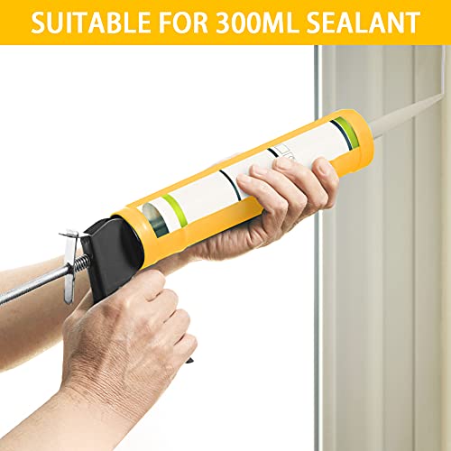 Caulking Tool Kit and Gun Achort Hand Caulking Gun for Bathroom Kitchen and Frames Manual Epoxy Applicator Gun 300ML Silicone with 4PCS Sealant Finishing Tool Grout Scraper Trimming Set - Afbeelding 5