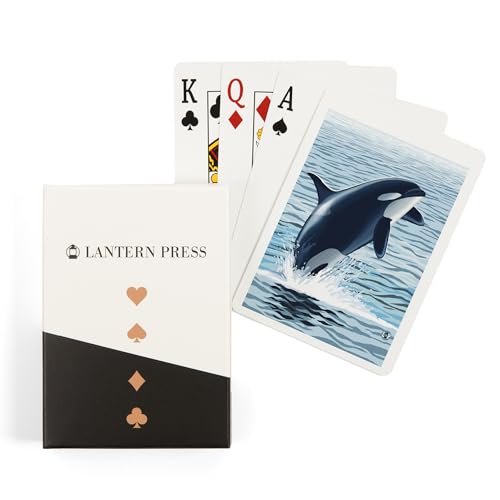 Baraja Lantern Press Orca Whale Jumping 52 naipes