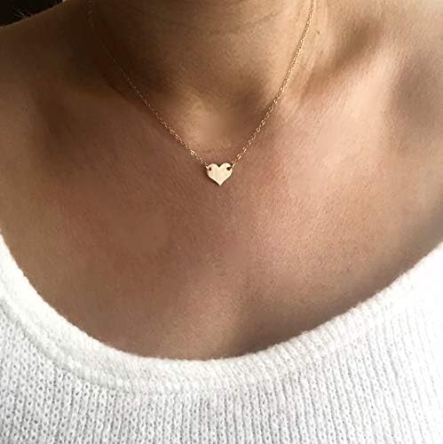 Small Heart Necklace, Dainty Heart in 14k Gold Fill, Layered Gold Necklace, Delicate Pendant