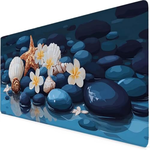 Coquille mouse pad gaming 1000 x 500mm avec tapis de souris fleur 4-862e