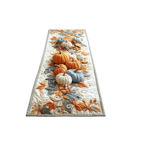 48X14“ 2D Fall Thanksgiving Halloween Table Runner, Pumpkin Table Runner - image 5