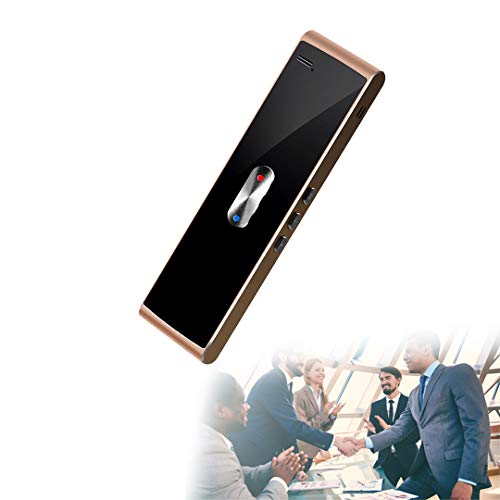 Preisvergleich Produktbild EnweLampi Tragbar Sprachübersetzer, Drahtloser Mini Übersetzer Bluetooth-Verbindung Fotoübersetzung, 750Mah Akku, Einfach Zu Bedienen,Braun