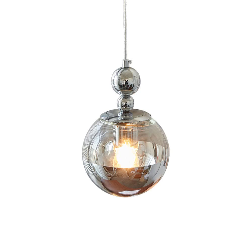 FYZDLAOR Hardware Electroplating Glass Pendant Light with Adjustable Height,for Living Room Bedroom Restaurant Cafe Teahouse Bar Dining Room Club（E27）