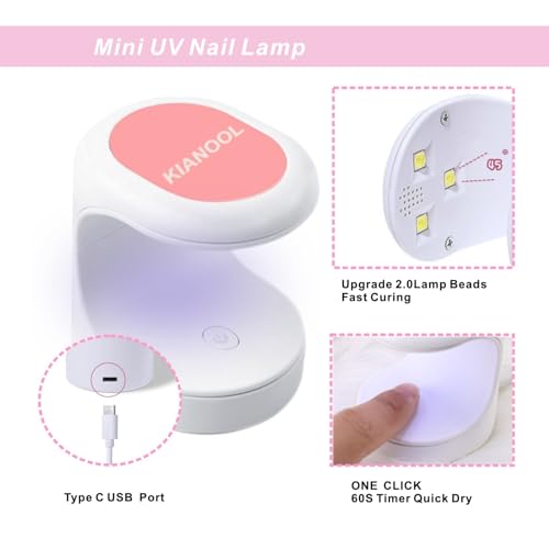 Nail Extension Kit, 552Pcs Short square nail tips and Glue Gel Kit, 5 in 1 Nail Glue Gel and Mini UV Lamp, false Nails Acrylic Kit, Nail Tips Fake Nails for DIY Manicure - Image 3