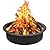 OUSHENG Fire Pit Ring Outdoor, 33 Inch Outer 30 Inch Inner Round Wood Burning Firepit Accessories, DIY Metal Steel Liner Insert for Bonfire Outside Camping Above or In Ground