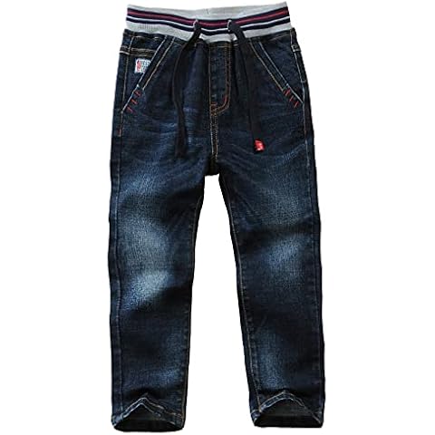 Maeau Boys' Casual Elastic Waist Jeans Cover