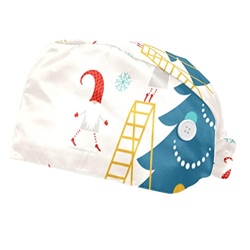 Casquette sapin de Noël unisexe en lot de 2 couvre-chefs de travail pour hommes et femmes