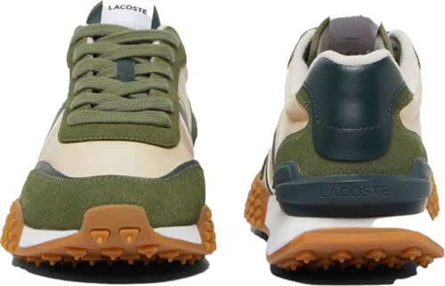 Lacoste Mens L-Spin Deluxe Sneaker, KHK/Off WHT, 9.54