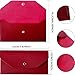 BLMHTWO Cash Wallets for Women - Reusable Leather Cash Envelope Wallet for Budgeting, Billing (Burgundy)