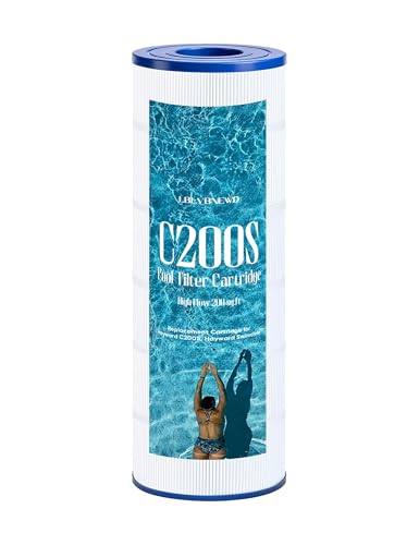 200 sq.ft C200S Pool Filter Cartridge Compatible with Hayward SwimClear C200S Hayward CX200XRE CS200E Replaces PA200S Unicel C-9442 Ultral-D5 Swimming Pool Cartridge Filter 188 Pleats