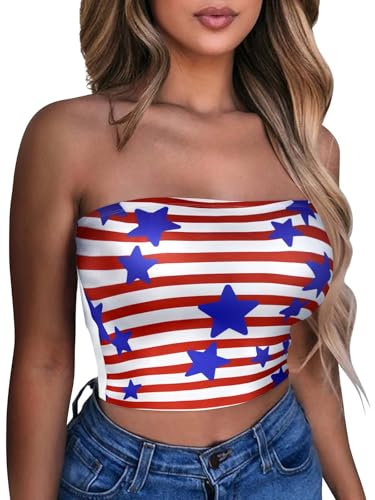 Image of Summer Tube Tops Basic Crop Tops for Women Strapless Tank Casual Tunics Sexy Short Shirts 2026