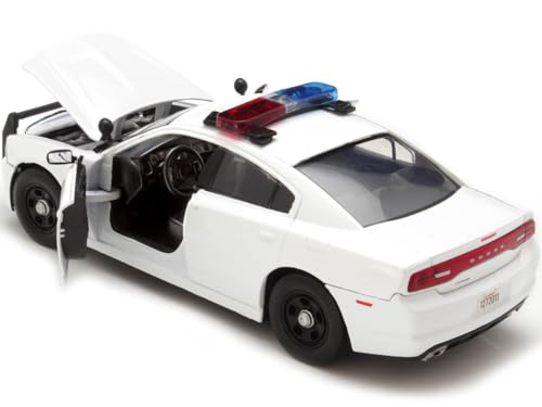 Motormax 2011 Dodge Charger Pursuit Police Car White 1/24 miniatura 5