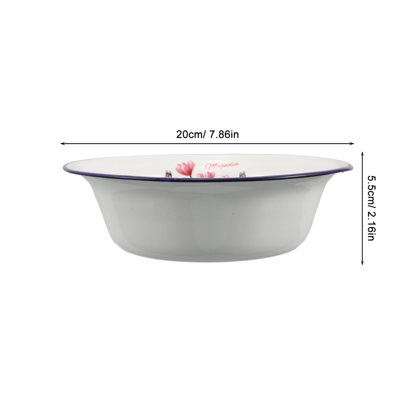 FOMIYES Vintage Enamel Wash Basin Multi Function Round Dish for Foot Soaking Face Washing Vegetable Rinsing Easy to Clean Durable Enamelware for Home Outdoor Use