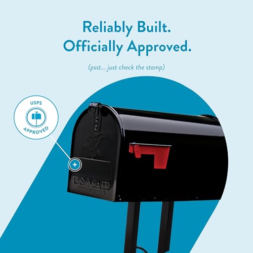 Architectural Mailboxes Mailbox to Go Galvanized Steel Mailbox and Post Kit, MC11KITBAM, Black, Medium Capacity by ARCHITECTURAL MAILBOXES - Image 8