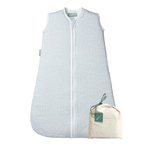 molis&co - Saco de dormir para bebé 2.5 TOG - 70 cm (0-6 meses) - Ideal para invierno - 100% algodón (OEKO-TEX 100) - Acolchado, Suave y Cálido - Grey Print