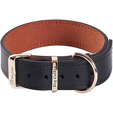 Extra Breites, Dickes, Weiches Hundehalsband aus Echtem Leder zum Gehen und Trainieren Hochleistungs-Hundehalsband Cover