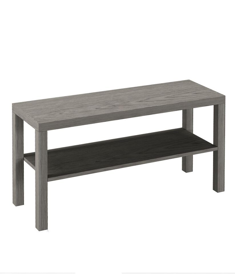 URBNLIVING 2 Tier TV Bench Entertainment Media Stand Cabinet Wooden Storage Display Unit Center Shelf
