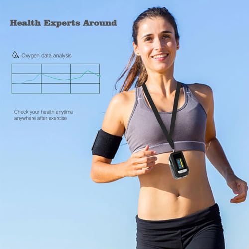 Pulse Oximeter with Alarm, Customizable Alarm Values, Pulse Oximeter with Beep-Beep Audible Alarm, Spo2 Pulse Oximeter, Oxymeter Oximetro with Battery and lanyard (Grey - Image 6