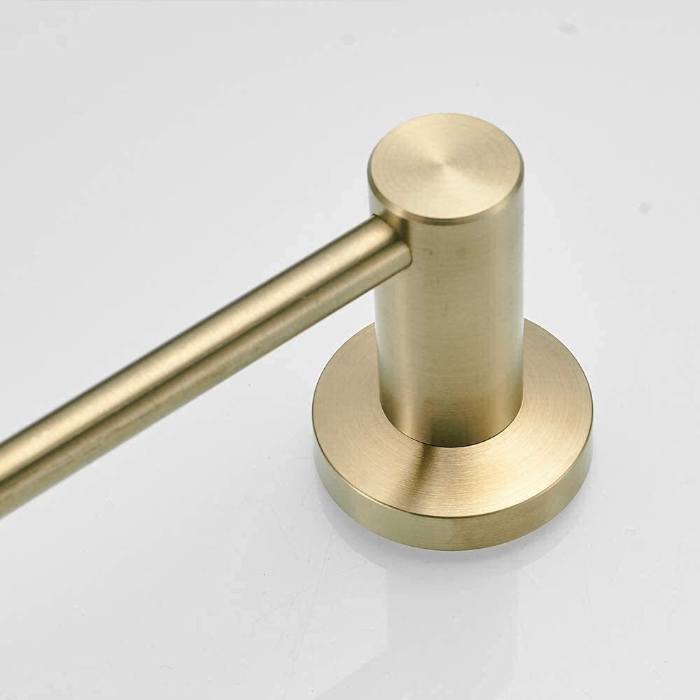 Toallero de Montaje en Pared Toallero para el Hogar Soporte de Anillo de Toalla de Baño Dorado Cepillado Acero Inoxidable 304 Accesorio de Baño Toallero/Towel Holder