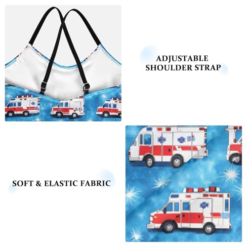 Fire Trucks Girls One Piece Swimsuits Quick Dry Beach Swimwear Bathing Suit4