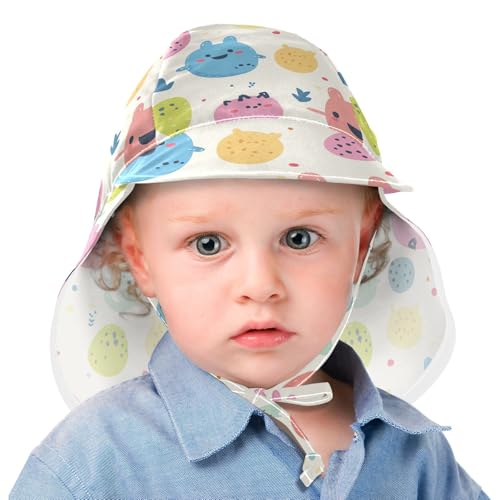 Cute Cartoon Monsters Baby Beach Hat Boy Bucket Hat Toddler Girl Sun Protection Adjustable Travel Essentials2