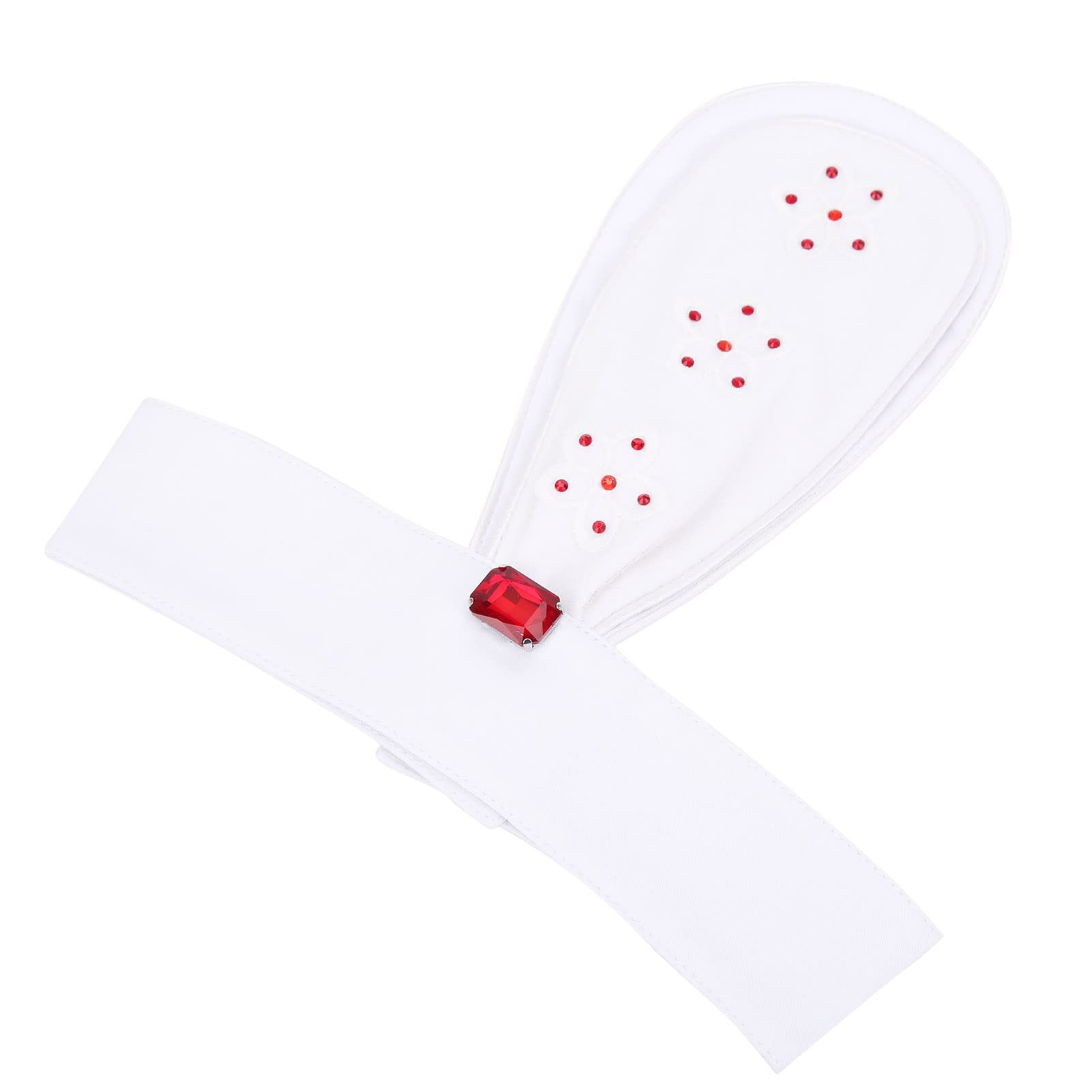 TANIQIACA Equestrian Pre-Tied Stock Tie with Handmade Brooch Cotton Necktie for Horse Riding