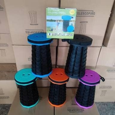 Miniatura 6 de Taburete de campamento telescópico, taburete portátil plegable, taburete plegable ajustable para camping, gimnasio, rave, fiesta, parques, pesca,