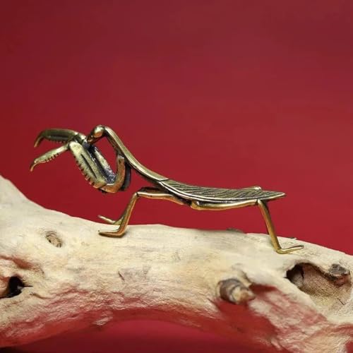 JUDUOYANXIAN Décoration antique, 7 x 2,5 cm, rétro en laiton pur, figurine de thé, insecte, dessus de table, décoration d'intérieur, décoration d'intérieur