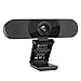 eMeet 1080P Webcam - C980PRO Webcam mit Mikrofon und Lautsprecher, Full HD Webcam mit Objektivabdeckung, 90 ° Sichtfeld, Automatische Lichtkorrektur, Plug & Play, für PC, Skype, Konferenz