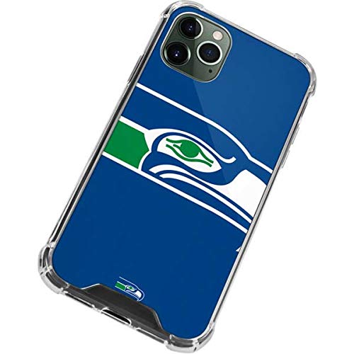 Skinit Clear Phone Case Compatible with iPhone 12 Pro - Officially Licensed NFL Seattle Seahawks Retro Logo Design