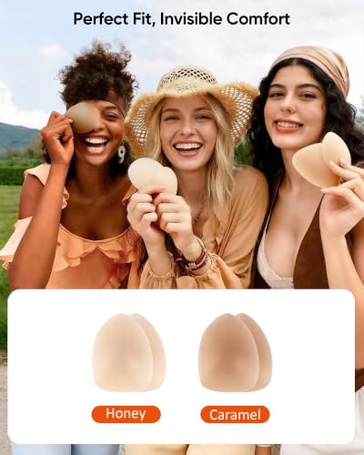 Image of Triangle Nipple Covers For Women Invisible Reusable Sticky Bra | Adhesive-Free Design For Deep V Tops & Dresses, Waterproof Comfort And Everyday Wear